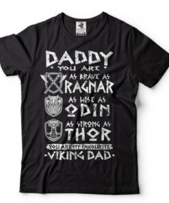 Viking Shirt Cool Father's Day Birthday Gift Idea Tee Shield Axe Viking Thor's Hammer Ragnar Odin Thor Shirt