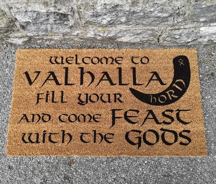 Viking Doormat Welcome to Valhalla