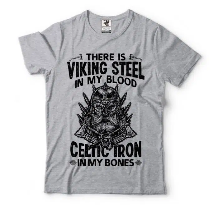 Viking Shirt Steel Celtic Iron Valhalla Odin Valknut T-Shirt