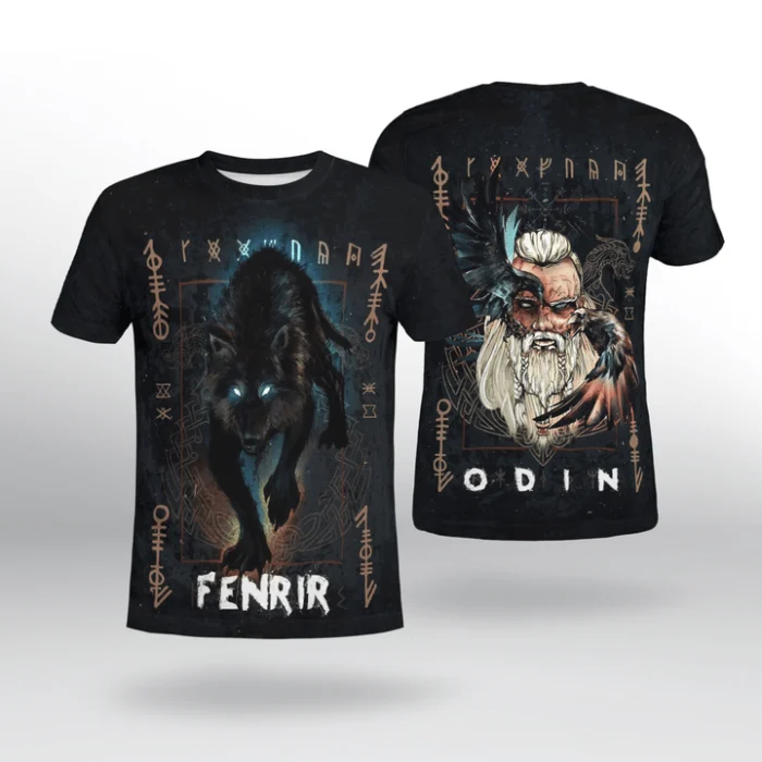 Viking Shirt Fenrir - Odin, Viking Hoodie, Viking Zip Hoodie