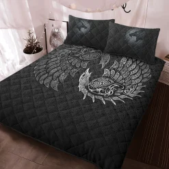 Viking Bedding Set Raven And Wolf Fenrir | Viking Bed Set