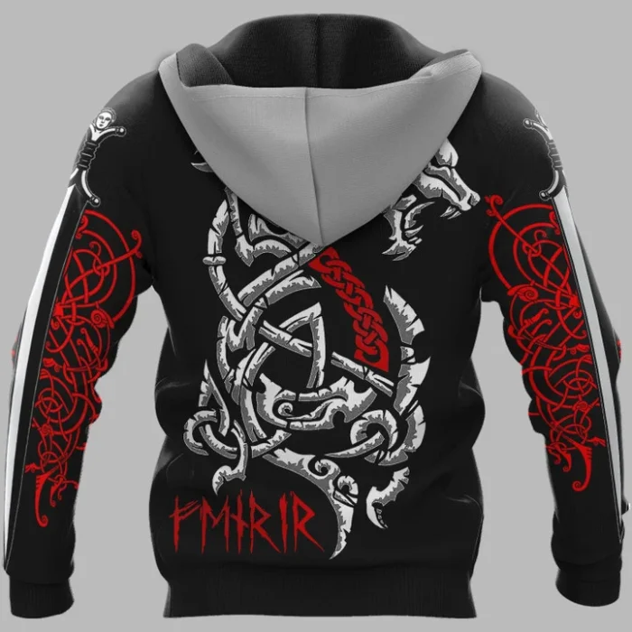Viking Shirt Fenrir Vegvisir | Viking Hoodie, Viking Zip Hoodie