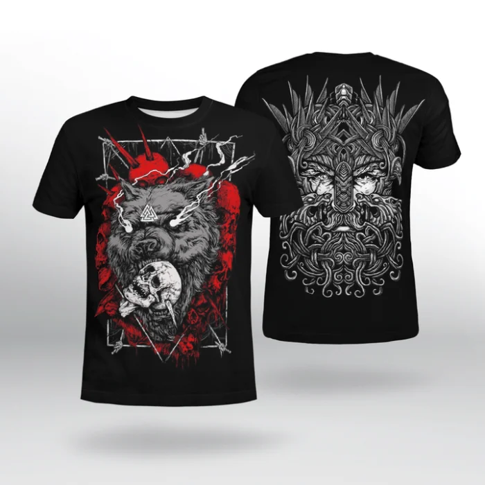 Viking Shirt Fenrir Wolf | Viking Hoodie, Viking Zip Hoodie