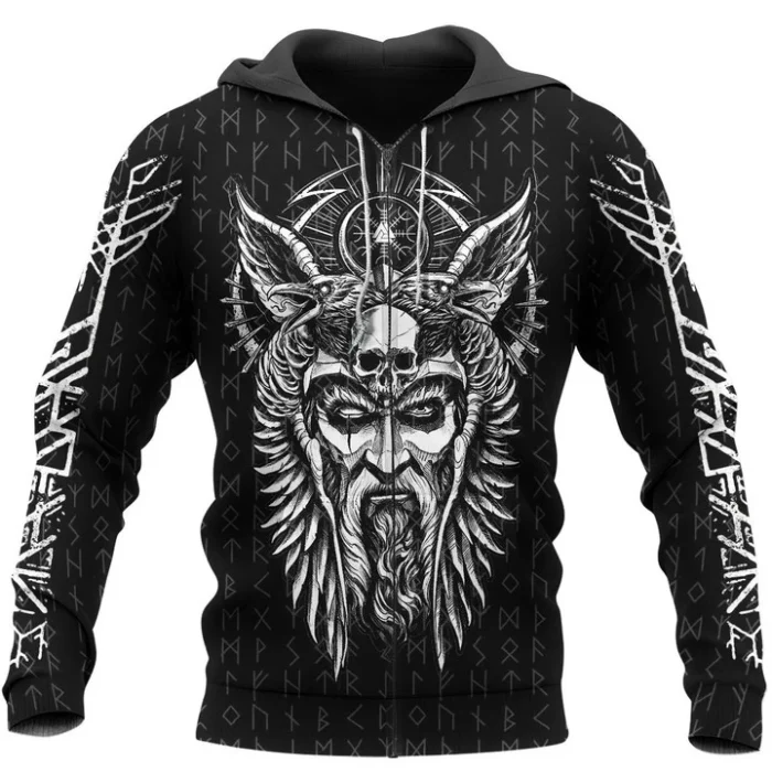 Viking Shirt Odin Vegvisir| Viking Hoodie, Viking Zip Hoodie