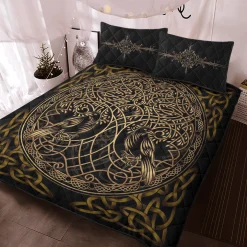 Viking Bed Set Raven Yggdrasil | Viking Bedding Set