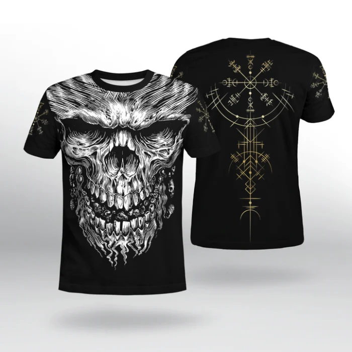 Viking Shirt Skull Vegvisir | Viking Hoodie, Viking Zip Hoodie