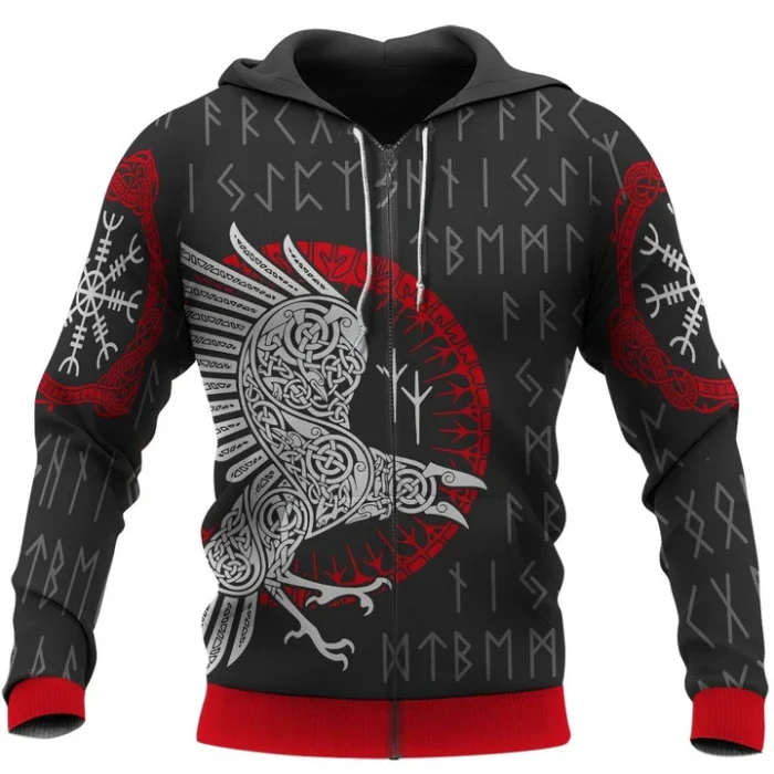 Viking Shirt Raven Rune | Viking Hoodie, Viking Zip Hoodie