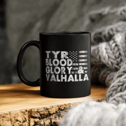 Viking Mug Tyr Blood Glory And Valhalla USA, Viking cups