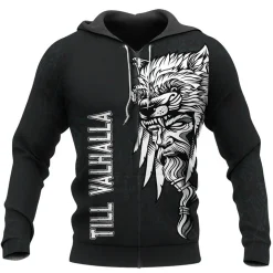 Viking Shirt Odin Raven - Till Valhalla | Viking Hoodie, Viking Zip Hoodie