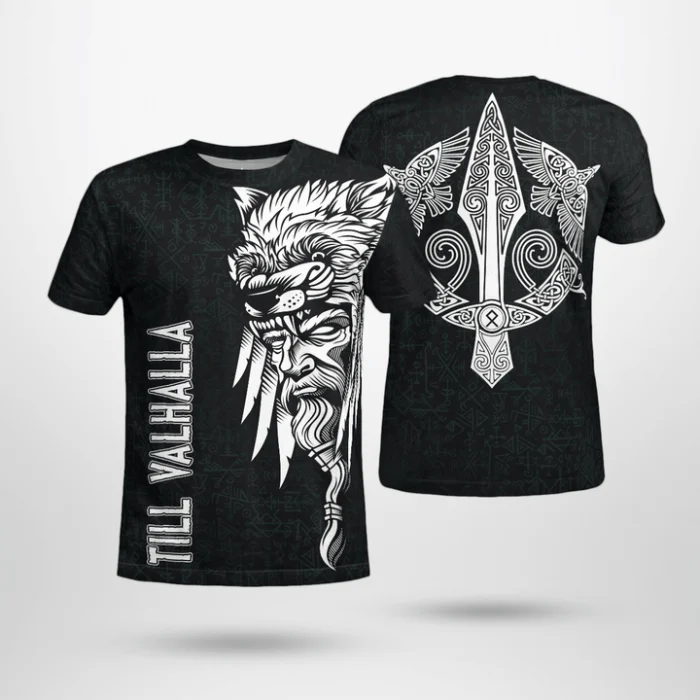 Viking Shirt Odin Raven - Till Valhalla | Viking Hoodie, Viking Zip Hoodie