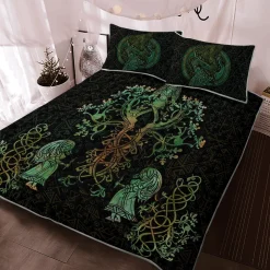Viking Bed Tree Of Life Raven | Viking Bedding Set