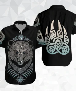 Viking Hawaiian Shirt Celtic Bear Tattoo