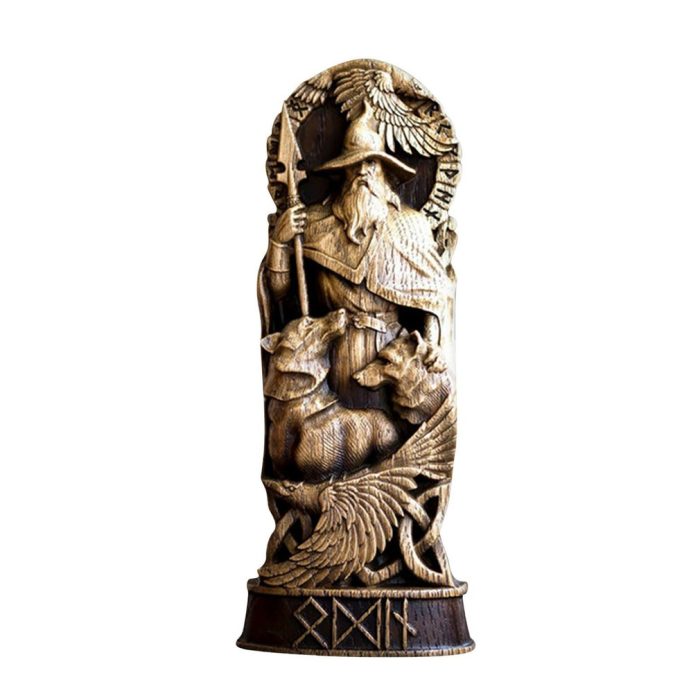 Viking Sculpture Freyja Statue Freya Norse Gods Carving Altar Heathen Asatru Viking God Goddes Sculpture Scandinavian Pantheon Resin Ornaments