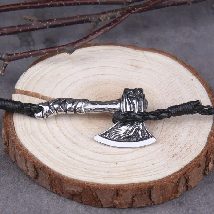 Viking Bracelet Nordic Viking Valknut Axe Amulet Charm