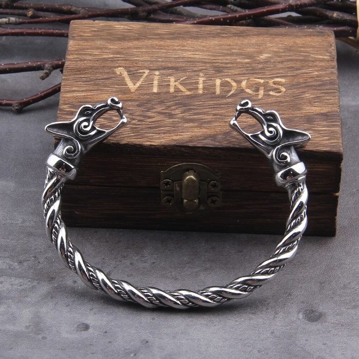 Viking Bracelet Nordic Viking Norse Wolf Bracelet