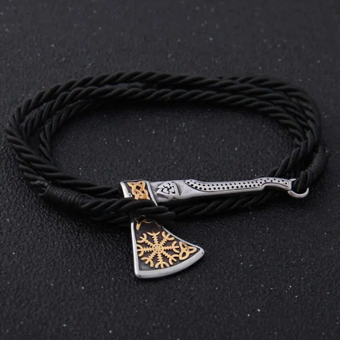 Viking Bracelet Nordic Viking Valknut Axe Amulet Charm