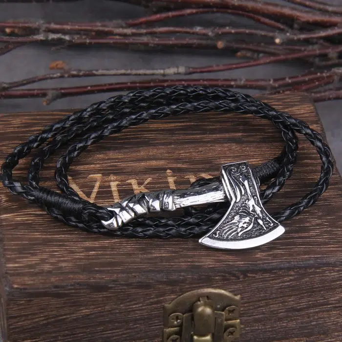 Viking Bracelet Nordic Viking Valknut Axe Amulet Charm