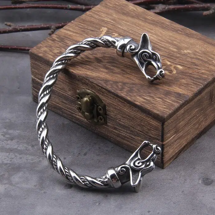 Viking Bracelet Nordic Viking Norse Wolf Bracelet