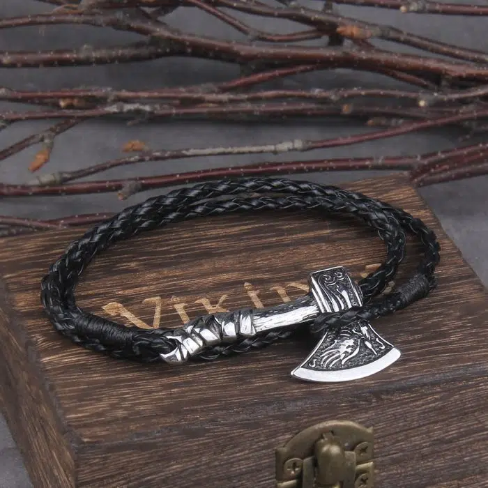 Viking Bracelet Nordic Viking Valknut Axe Amulet Charm