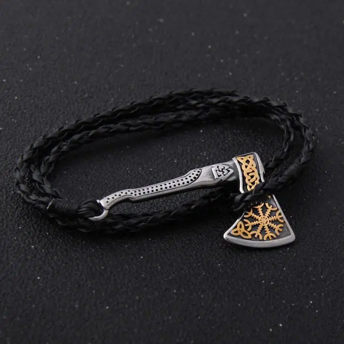 Viking Bracelet Nordic Viking Valknut Axe Amulet Charm