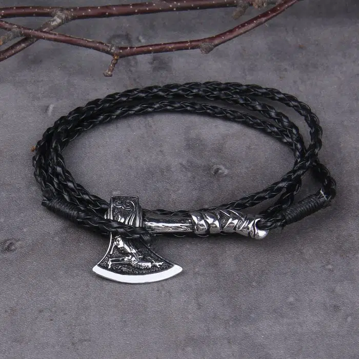 Viking Bracelet Nordic Viking Valknut Axe Amulet Charm