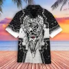 Viking Hawaiian Shirt The Raven of Odin Viking God uniquely designed for beachgoers with Viking style, you will stand out in the hot summer.