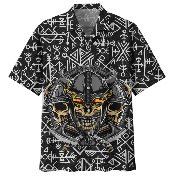 Viking Hawaiian Shirt Warriors Rune
