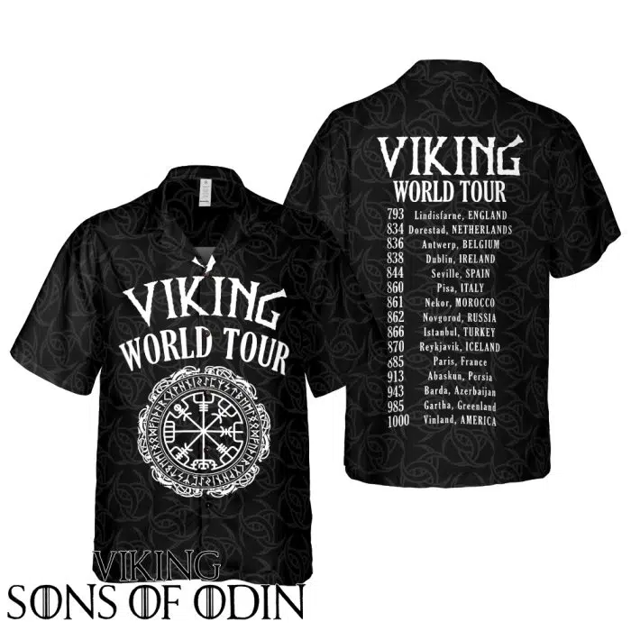 Viking Hawaiian Shirt World Tour