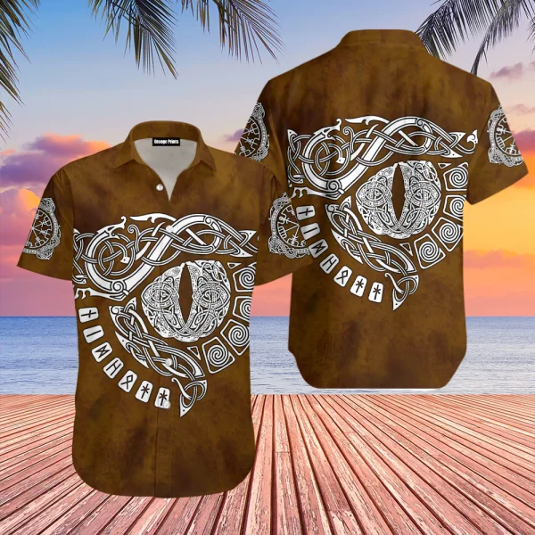 Viking Hawaiian Shirt Nidhogg The Serpent