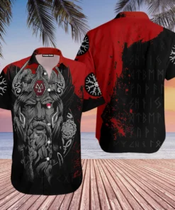 Viking Hawaiian Shirt Odin