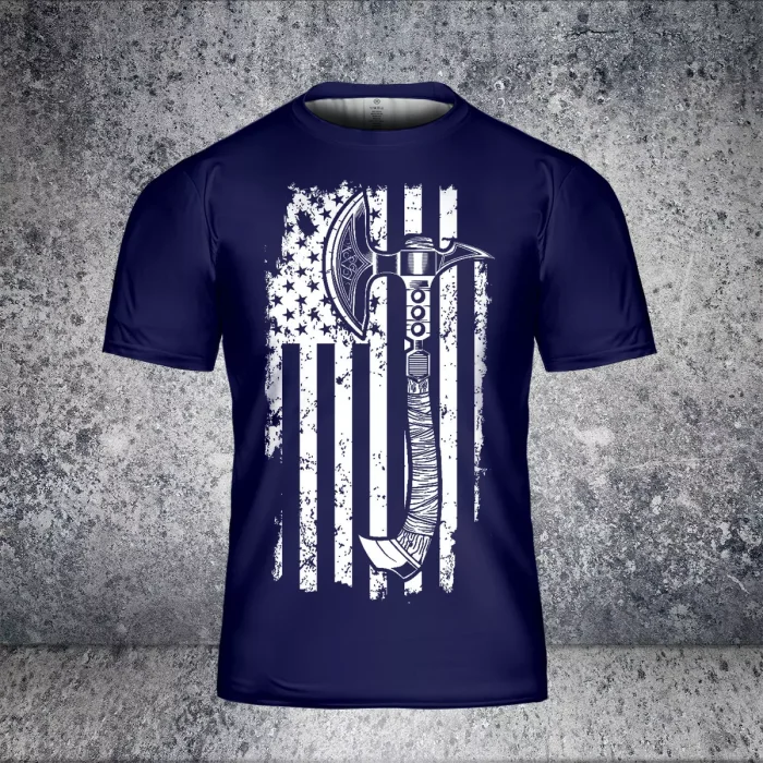 Fourth Of July Shirts Viking Axe American Flag