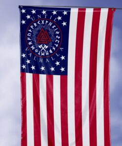 Viking Flag Viking Until Valhalla Valknut America Flag, Fourth Of July flag