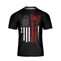 Viking Shirt Fourth Of July Axe America Flag