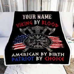 Viking Blanket Viking Blanket Viking By Blood American By Birth | Personalized