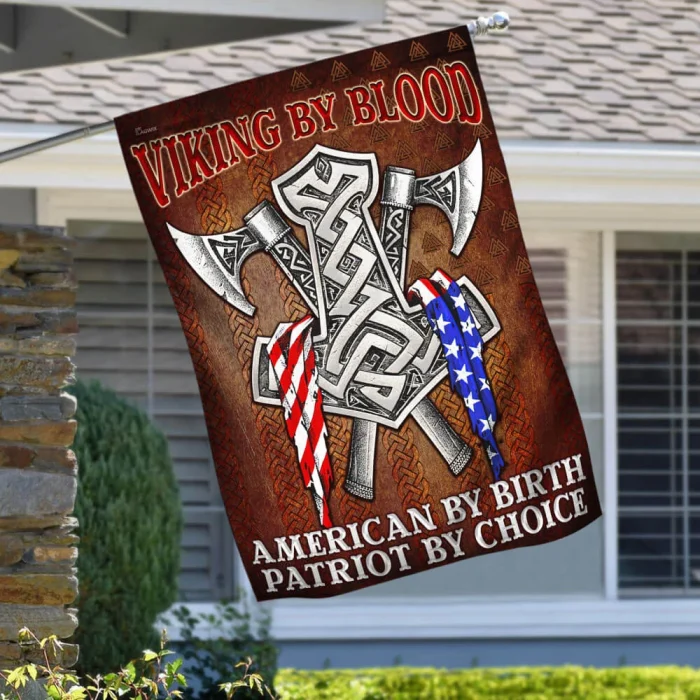 Viking Flag Viking By Blood American By Birth Parents By Choice, Fourth Of July flag