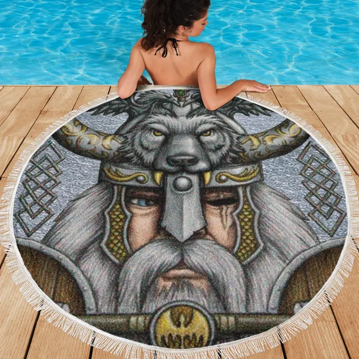 Viking Beach Blanket Odin