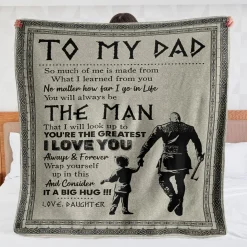 Viking Blanket To My Dad Viking I Love You Always And Forever Blanket Gifts Father's Day Form Daughter