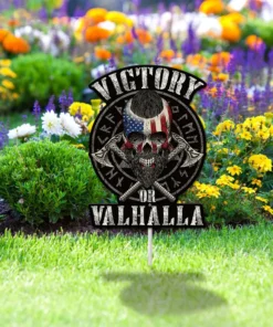Viking Decor Metal Garden Sign Victoria Or Valhalla