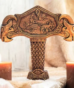 Viking Handmade Crafts Sculpture Thor Hammer Mjolnir
