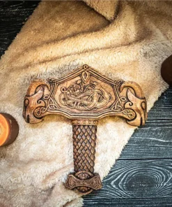 Viking Handmade Crafts Sculpture Thor Hammer Mjolnir