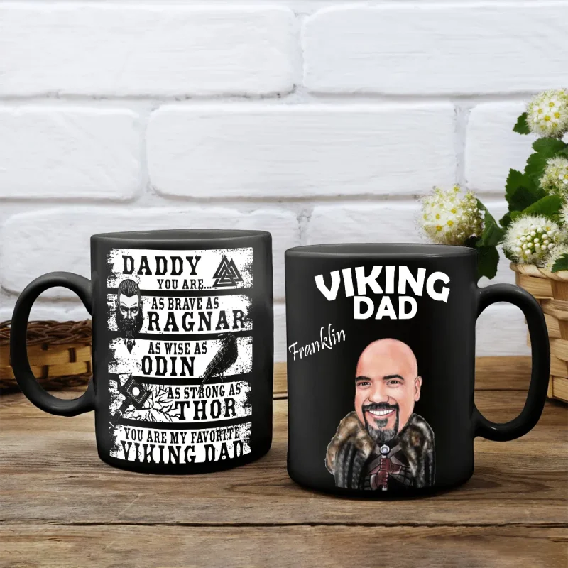 Viking Mug Custom Man Viking Norse Mythology Dad Mug Gift on Father's Day1