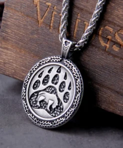 Viking Necklaces Norse Bear Paw and head Animal Pendant