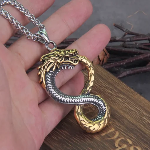 Viking Necklaces Norse Dragon Snake Jörmungandr