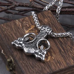 Viking Necklaces Odin Goat Thor Hammer
