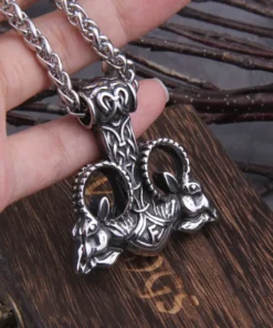 Viking Necklaces Odin Goat Thor Hammer