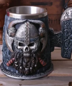 Viking Resin Stainless Steel Beer Mug