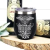 Viking Wine Tumbler Honor The Gods Love Your Woman Defend Your Kin