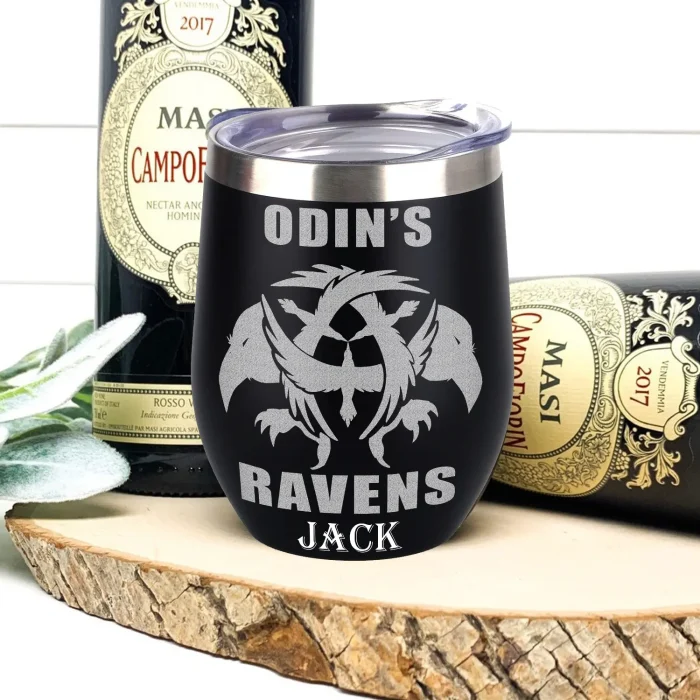 Viking Wine Tumbler Odin's Raven