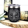 Viking Wine Tumbler Stand tall and proud remember your roots