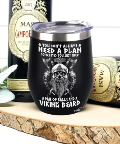 Viking Wine Tumbler Viking Beard